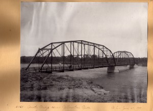 Bridge crossing Yellowstone River in Huntley, MT